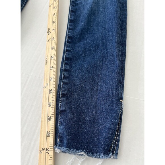 AG Adriano Goldschmied Farrah Skinny Distressed High Rise Split Hem Jeans 28R - Picture 12 of 13